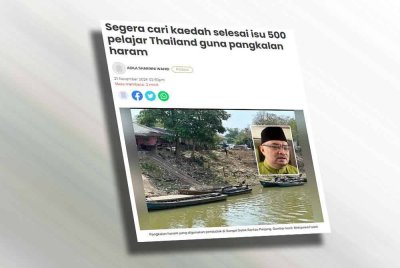 Sebelum ini Sinar Harian melaporkan, Kerajaan Kelantan mahu Persekutuan segera mencari mekanisme bagi menyelesaikan isu hampir 500 pelajar sekolah dari negara Thailand yang menaiki bot di pangkalan haram Sungai Golok untuk ke sekolah di Rantau Panjang.