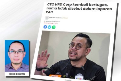 Tangkap layar laporan Sinar Harian pada Jumaat.