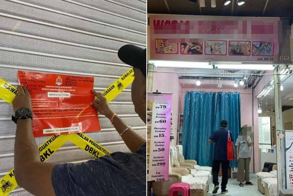 Tindakan penguatkuasaan terhadap premis diusahakan warga asing di sebuah pusat beli-belah terkenal di ibu negara.