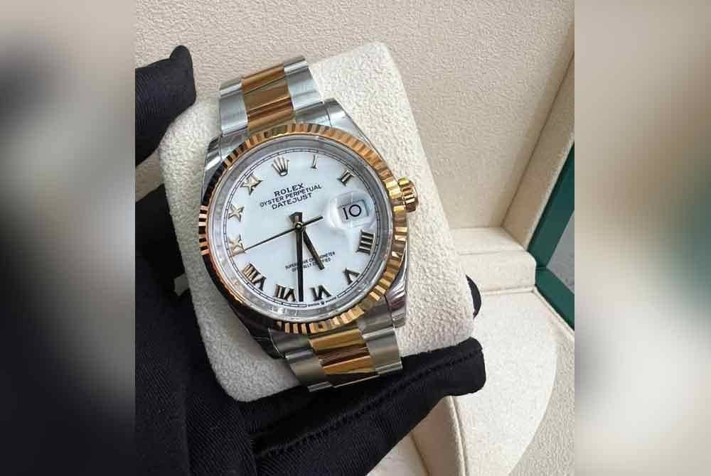 Model jam tangan Rolex yang dilarikan seorang individu pada Jumaat.