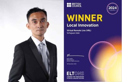 Sirhajwan Idek. Sijil kemenangan yang diperoleh Sirhajwan Sidek bagi Anugerah Inovasi Bahasa Inggeris (ELTons) British Council 2024.