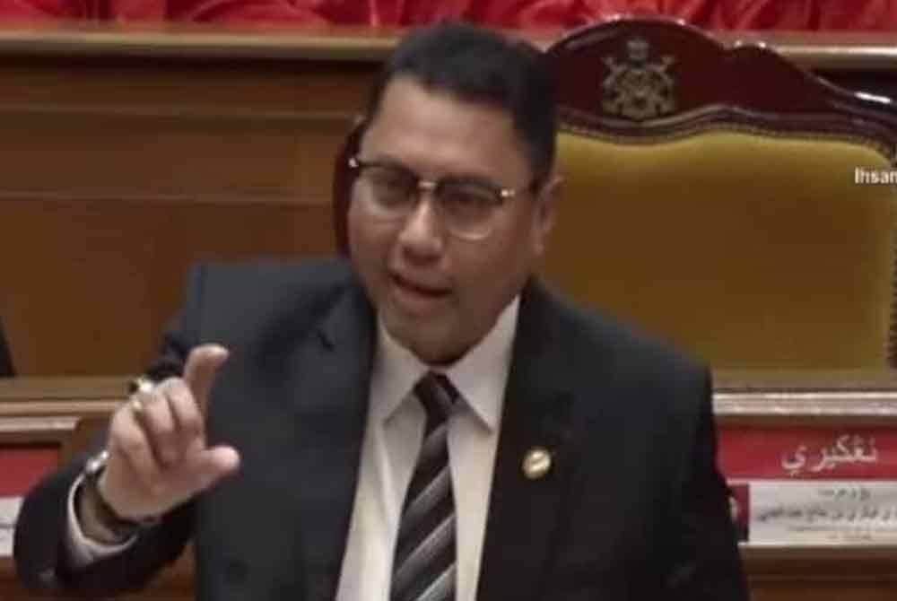 Syahbuddin ketika Persidangan Kali Yang Ketiga (Belanjawan) Bagi Tempoh Penggal Kedua Dewan Negeri Kelantan Yang Ke-15 2024 pada Isnin.