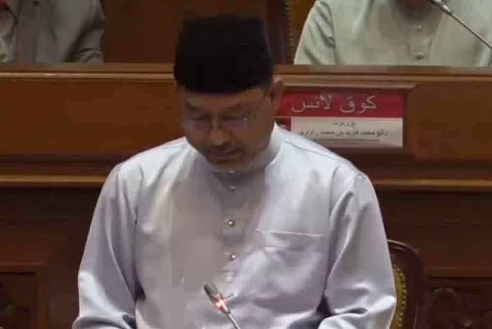 Mohd Nassuruddin ketika penggulungan perbahasan Enakmen Perbekalan 2025 DUN Kelantan.