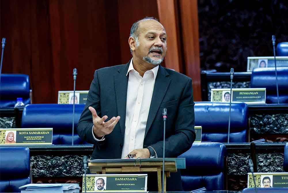 Gobind ketika sesi Waktu Pertanyaan-Pertanyaan Menteri sempena Sidang Dewan Rakyat di Bangunan Parlimen pada Selasa. Foto Bernama