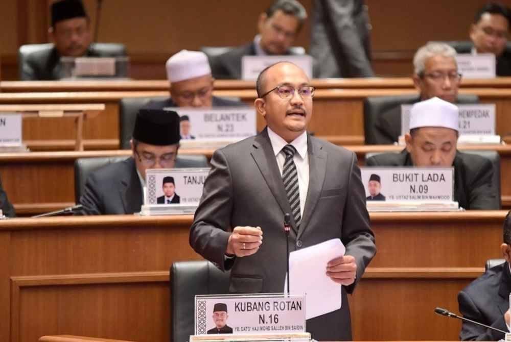 Mohd Salleh ketika persidangan DUN Kedah di Wisma Darul Aman pada Selasa.