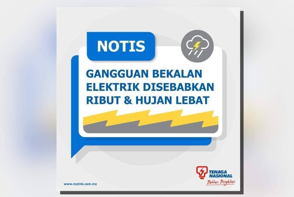 Susuan kejadian hujan lebat dan ribut sejak Selasa menyebabkan gangguan elektrik berlaku di beberapa kawasan melibatkan daerah Kota Bharu, Pasir Mas, Tumpat dan Bachok.