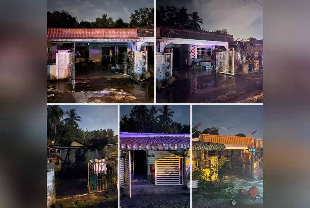 Seorang lelaki bertindak membakar rumahnya sebelum kebakaran merebak ke empat lagi rumah jirannya dalam kejadian di Kuang pada Sabtu.