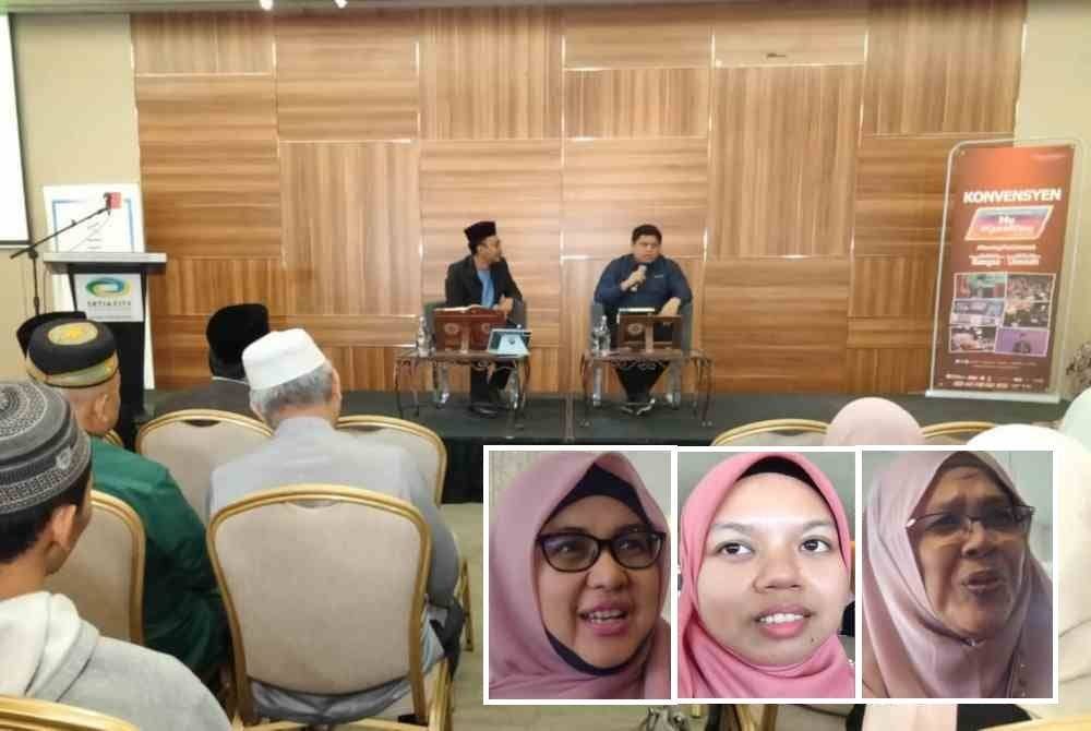 Namanzee (kanan) menyifatkan hawariyyun adalah konsep yang tidak eksklusif dan semua orang boleh menjadi seorang hawariyyun. Gambar kecil: Dona Novalita Hamami Osman, Nurain Shawanah Nor Azmi, Rosni Mohamad