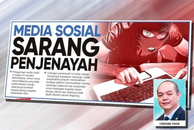 Laporan Sinar Ahad mengenai media sosial sarang penjenayah. (Gambar kecil: Choong Fook)