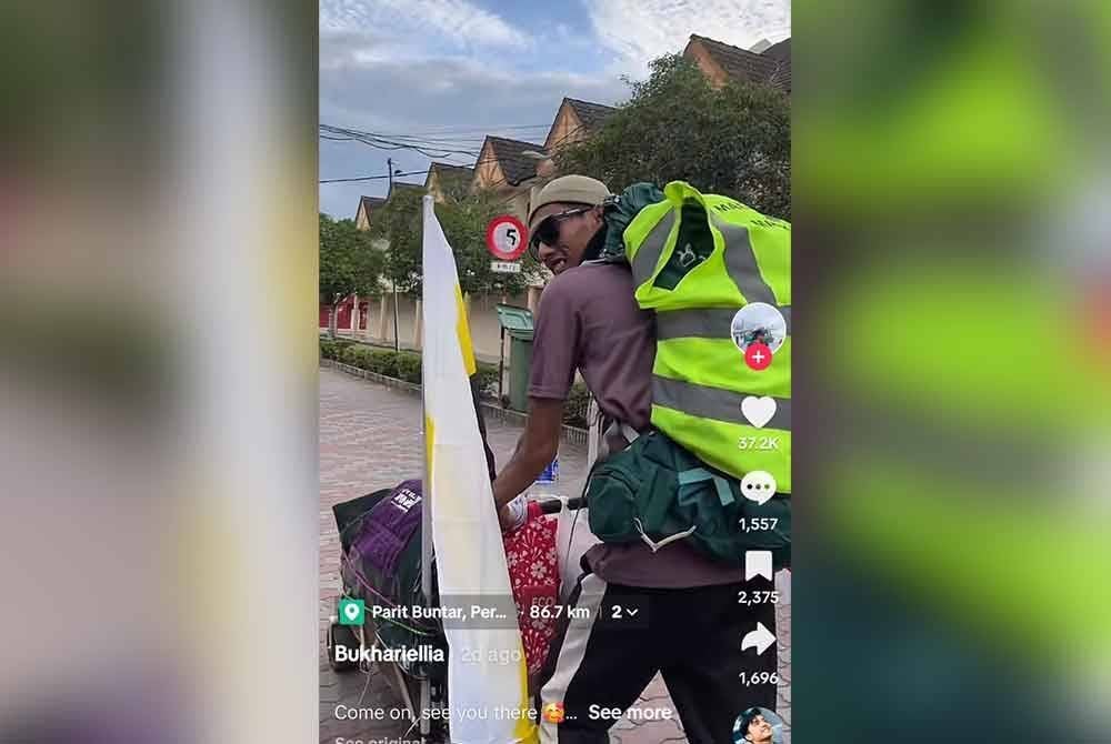 Mohamad Azizul kini berada di Masjid Pajak Song sebelum bergerak ke Sungai Petani, Kedah pada Khamis.