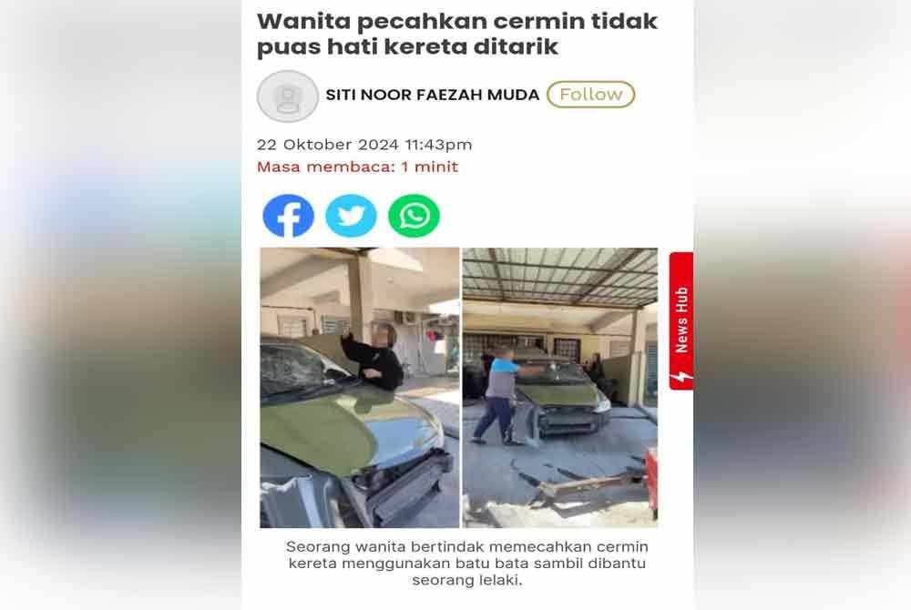 Laporan Sinar Harian pada Oktober lalu.