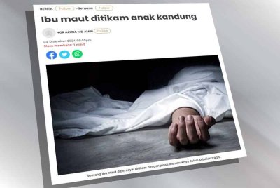 Laporan Sinar Harian pada Rabu.