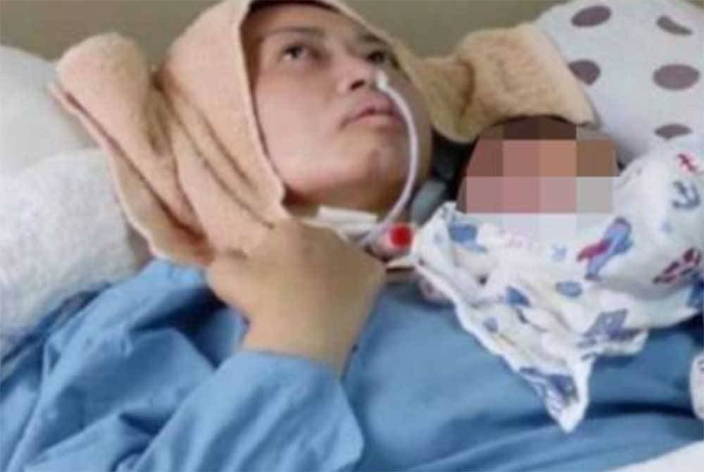 Keadaan wanita yang sebelum ini koma dipukul suami, Jahidah Nordin, 46 disifatkan oleh adiknya seperti mayat hidup kerana terlantar dan tidak dapat menguruskan diri sendiri. Foto Bernama