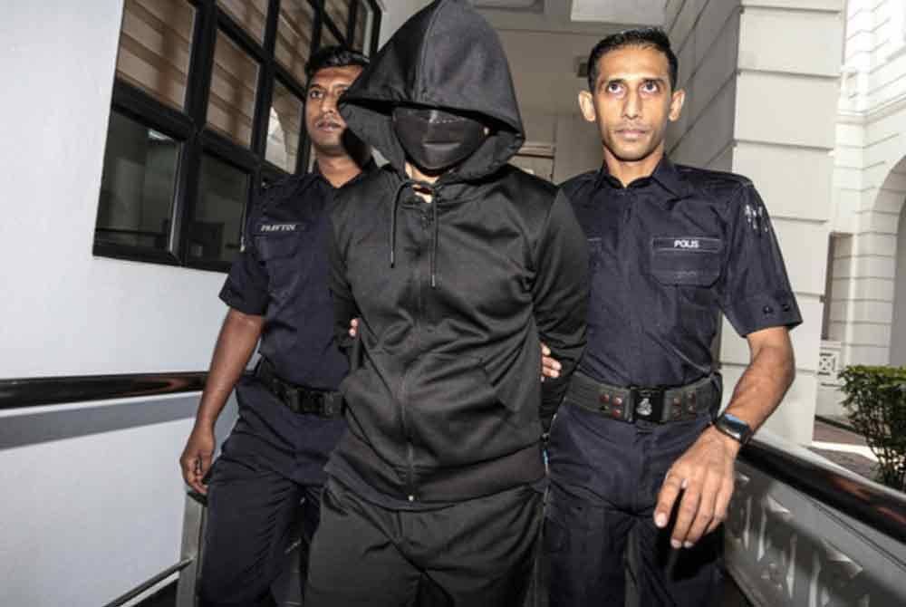 Mohd Nazri didakwa membunuh Muhammad Zaharif Affendi di Jalan Taman Jati 1 berhampiran SMK Jati antara 11.45 pagi hingga 12.32 tengah hari 15 Disember 2023 mengikut Seksyen 302 Kanun Keseksaan. Foto Bernama