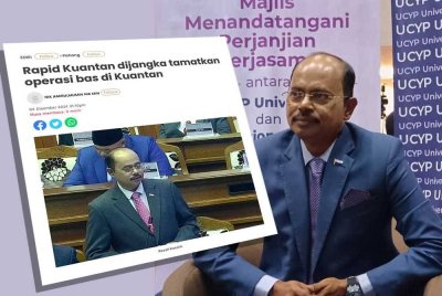 Laporan Sinar Harian berhubung operasi bas Rapid Kuantan yang dijangka tamat