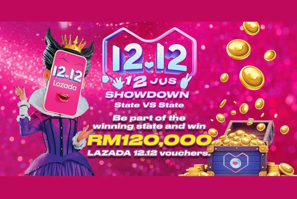 Negeri menyertai 12.12 1-2-Jus Showdown dan menang memenangi baucar Lazada berjumlah RM120,000.