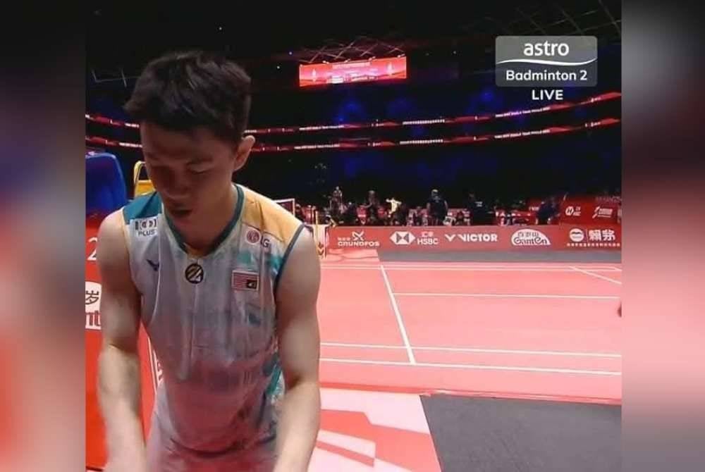 Bendera yang dipasang terbalik pada jersi Zii Jia. Foto Agensi