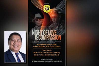 Majlis Makan Malam Amal TMESA, Night of Love And Compassion bakal berlangsung di Pusat Dagangan Dunia (WTC), Kuala Lumpur pada 14 Disember ini dan dana yang terkumpul akan digunakan bagi tujuan pelaksanaan kegiatan kebajikan serta tajaan kepada pelajar memerlukan. (Gambar kecil: Wan Ahmad Najmuddin)