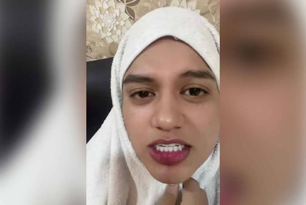 Tangkap layar video TikTok milik Nurnazrah