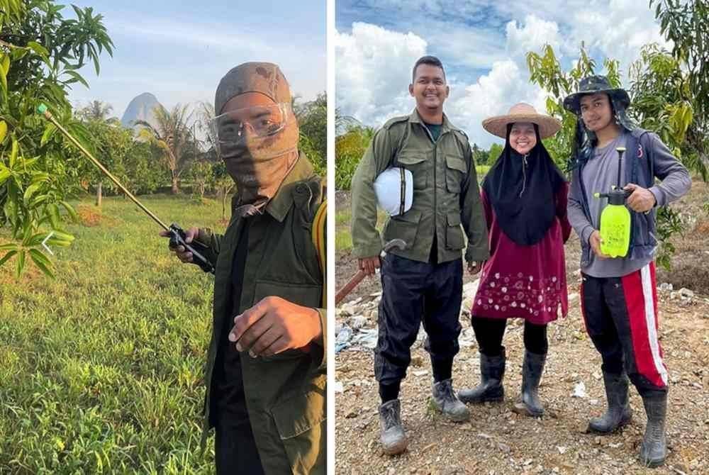 Muhammad Adib bersyukur kerana empat adik-beradiknya turut membanting tulang menguruskan kebun yang terletak di Chuping. Foto Bernama