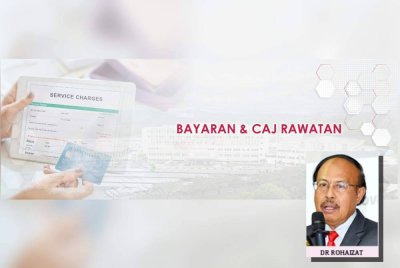 Kaedah caj perkhidmatan fasiliti kesihatan swasta secara 'fee-for-services' perlu dinilai semula semua pihak susulan dianggap mempunyai kelemahan dari segi kawalan caj. Gambar hiasan (Gambar kecil: Dr Rohaizat)