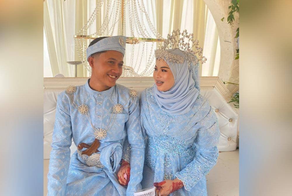 Nur Najiha (kanan) bersama suaminya, Sallim Mustafa (kiri).