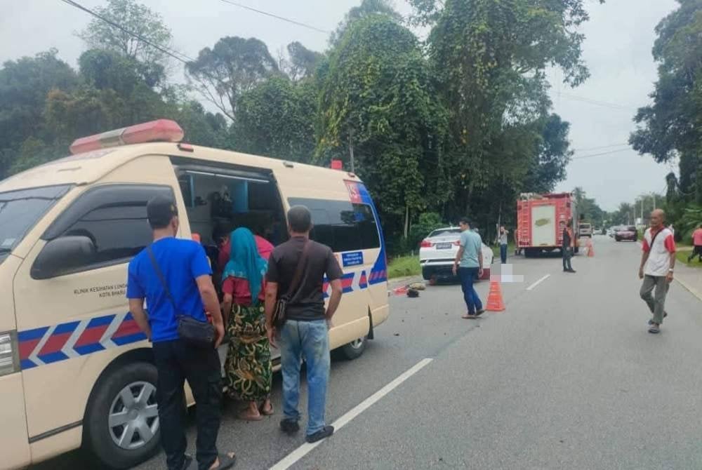 Mayat mangsa diserahkan kepada pihak polis manakala mangsa yang cedera telah dibawa ke hospital untuk mendapatkan rawatan. Foto JBPM