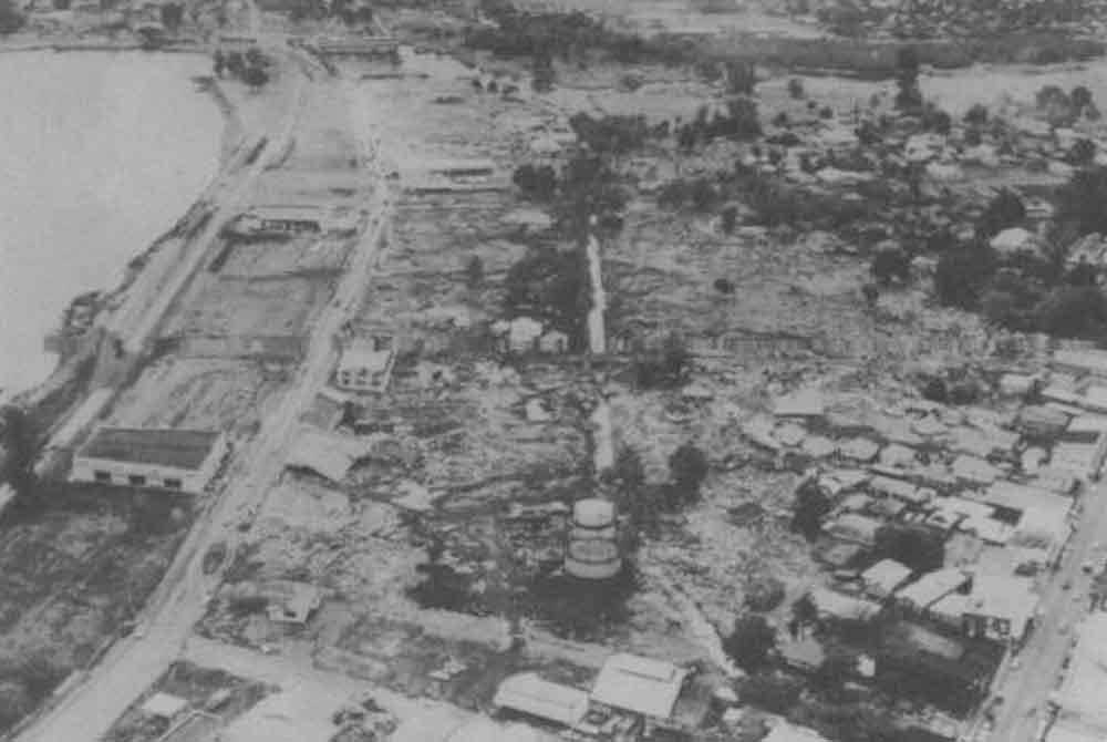 Impak tsunami Valdivia, di Chile pada 1960. Foto Agensi