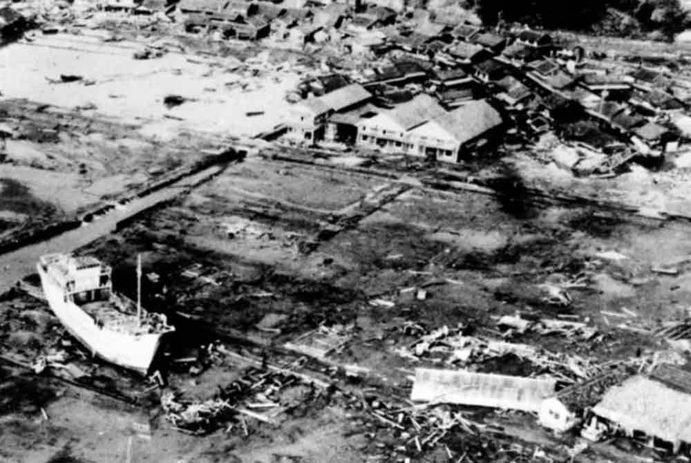 Impak tsunami Nankaido, Jepun pada 1707. Foto Agensi