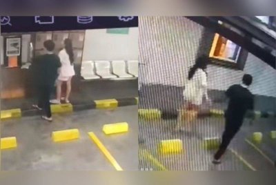 Rakaman sistem kamera litar tertutup (CCTV) menunjukkan MS bersama salah seorang 'kekasih gelapnya'. Foto Agensi