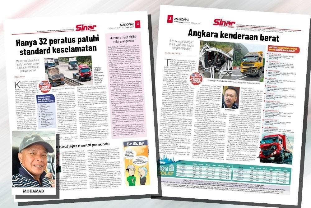 Laporan Sinar Harian pada Selasa. (Gambar kecil: Mohamad)