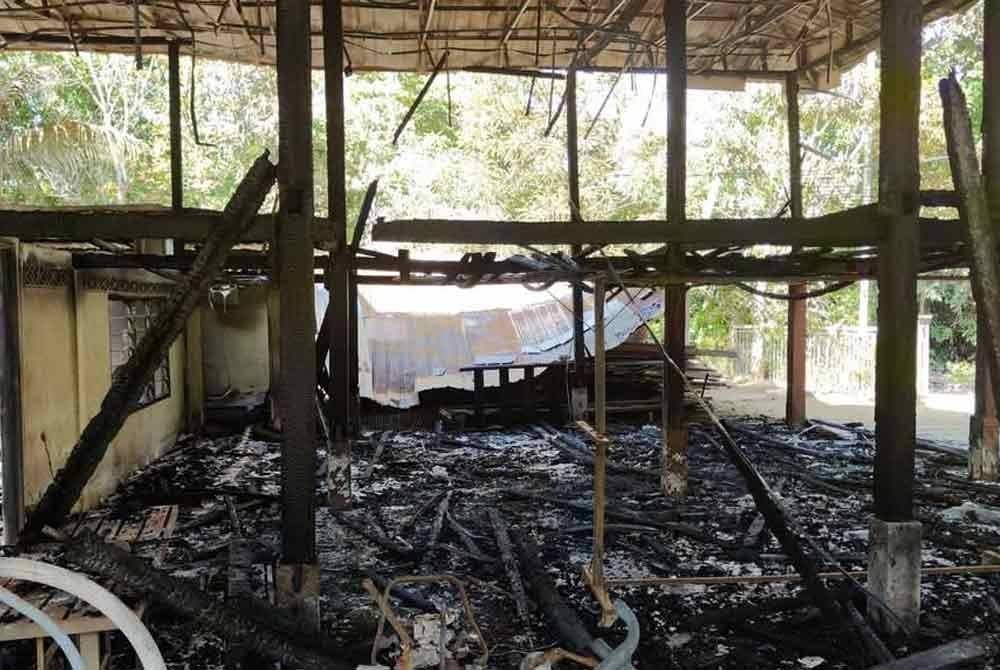 Rumah mangsa yang hangus dalam kejadian kebakaran di DUN Kupang, Baling, Kedah.