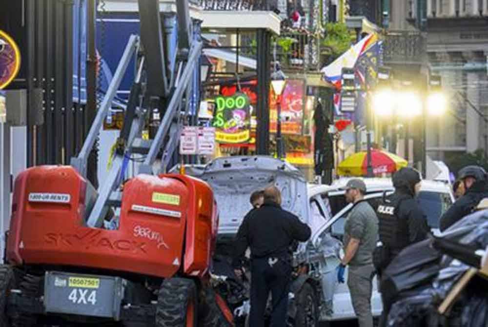 Angka korban dalam 'serangan pengganas' di New Orleans meningkat kepada sekurang-kurangnya 15 orang. Foto Agensi