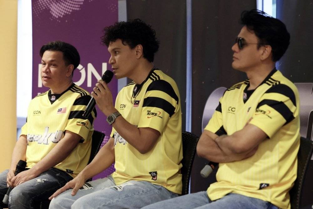 Sidang media Konsert genKRU di sebuah hotel pada Jumaat. Foto Bernama