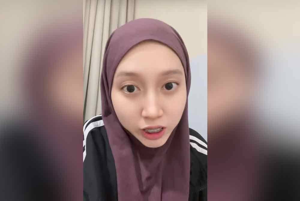 Tangkap layar hantaran Eva Zarina di TikTok pada Sabtu.