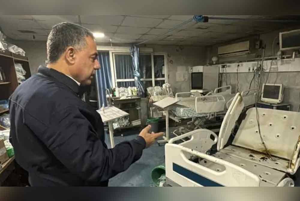 Keadaan peralatan hospital yang rosak akibat kezaliman Zionis tidak menghalang beliau untuk menjalankan tugasnya merawat pesakit dan mangsa cedera.