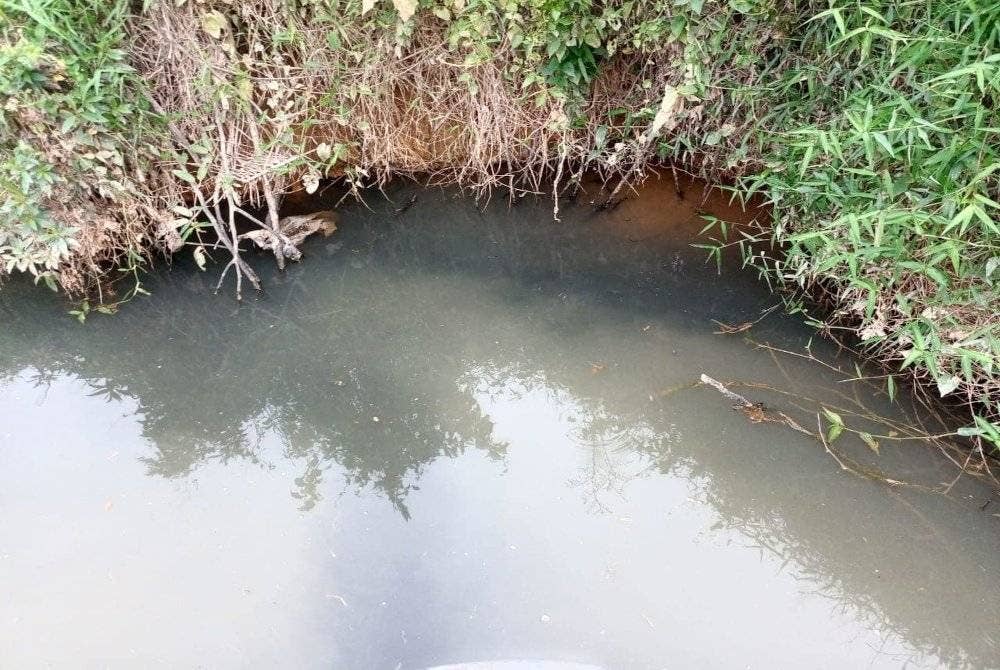 Tinjauan di lokasi mendapati bau busuk masih ada meskipun hujan lebat. Foto Facebook Marina Ibrahim