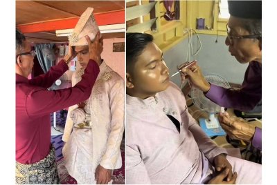 Megat Tan hanya menerima tempahan solekan untuk pengantin lelaki sahaja. Foto Ihsan Megat Tan.