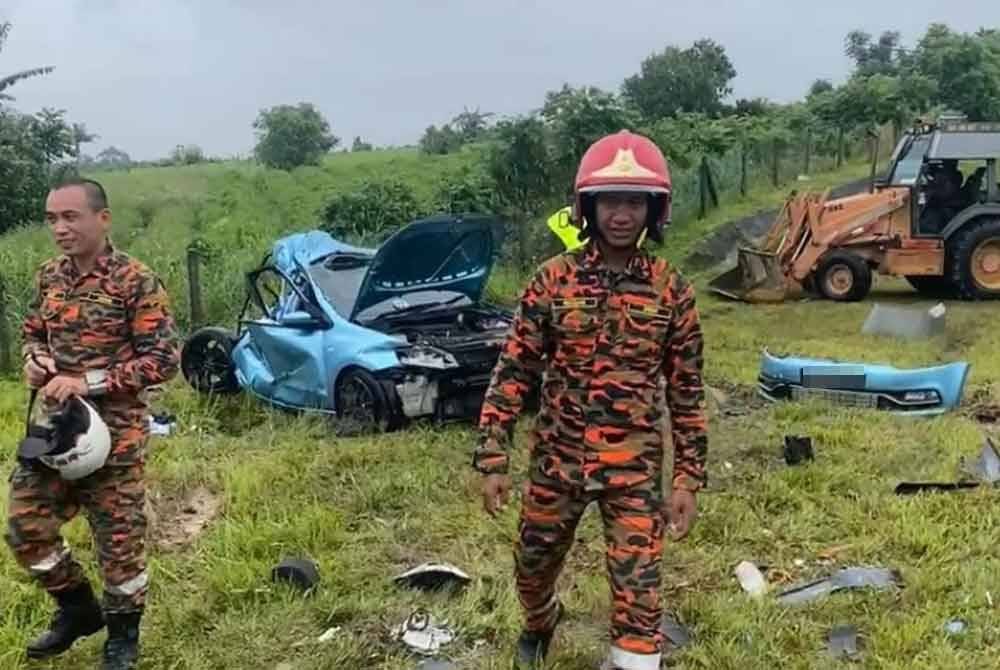Lokasi kemalangan berkenaan. Foto ihsan JBPM
