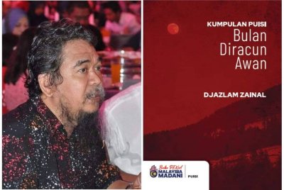 Kumpulan Puisi Bulan Diracun Awan tulisan Djazlam Zainal.