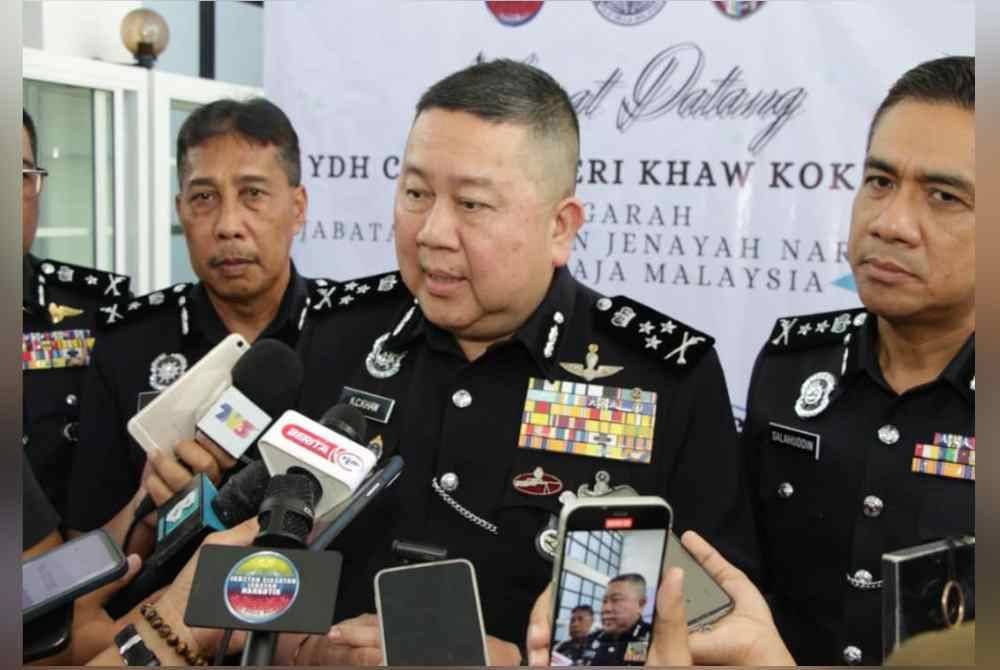 Kok Chin ketika ditemui pemberita ketika lawatannya ke Briged PGA Kinarut, Papar.