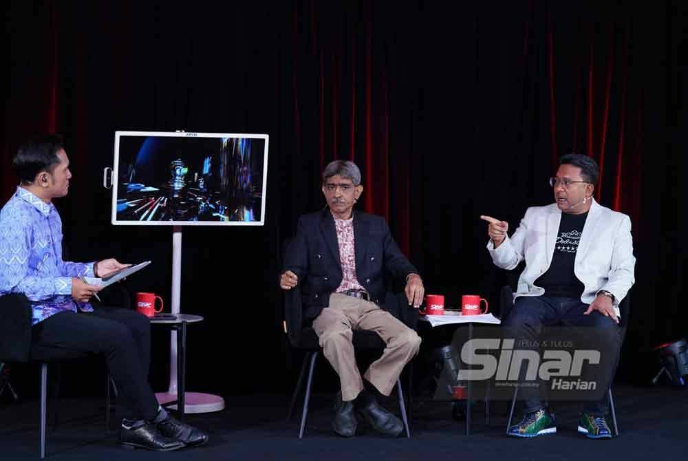 Dari kiri: Ismail Adnan; Peguam Kanan, Mohamed Haniff Khatri Abdulla dan Pesuruhjaya Suhakam merangkap Peguambela, Datuk Hasnal Rezua Merican yang berlangsung di Kompleks Kumpulan Karangkraf, di sini pada Selasa. FOTO SINAR HARIAN/ MOHD HALIM ABDUL WAHID.