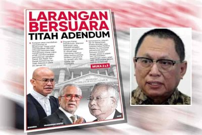 Keratan Sinar Harian bertarikh 13 April 2025. Gambar kecil: Mohd Puad Zarkashi