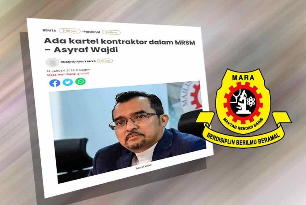 Laporan Sinar Harian berhubung kewujudan kartel kontraktor dalam MRSM.