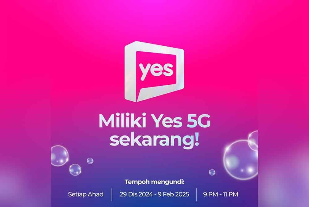 Pelanggan Yes 5G akan menikmati akses eksklusif dan undian dibuat bermula dari episod dua pada 29 Disember 2024 sehingga final pada 9 Februari 2025