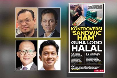 Laporan Sinar Harian pada Selasa. Gambar kecil atas: dari kiri: Zaharuddin, Armin, gambar kecil bawah dari kiri: Muhamad Amin, Nabil