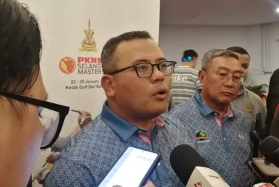 Amirudin ketika ditemui pada sidang akhbar sidang akhbar Kejohanan PKNS Selangor Masters dan Kejohanan Golf Remaja Antarabangsa 2025 Kelab Golf Seri Selangor.