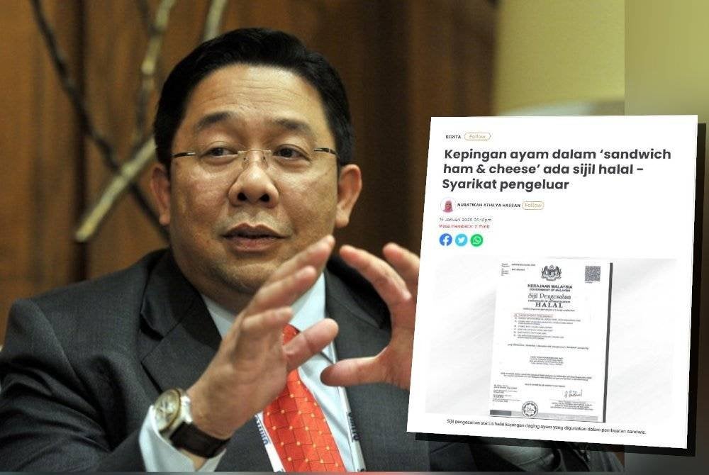 Sirajuddin (Laporan Sinar Harian berhubung kenyataan syarikat pengeluar mengenai sandwic 'ham & cheese')