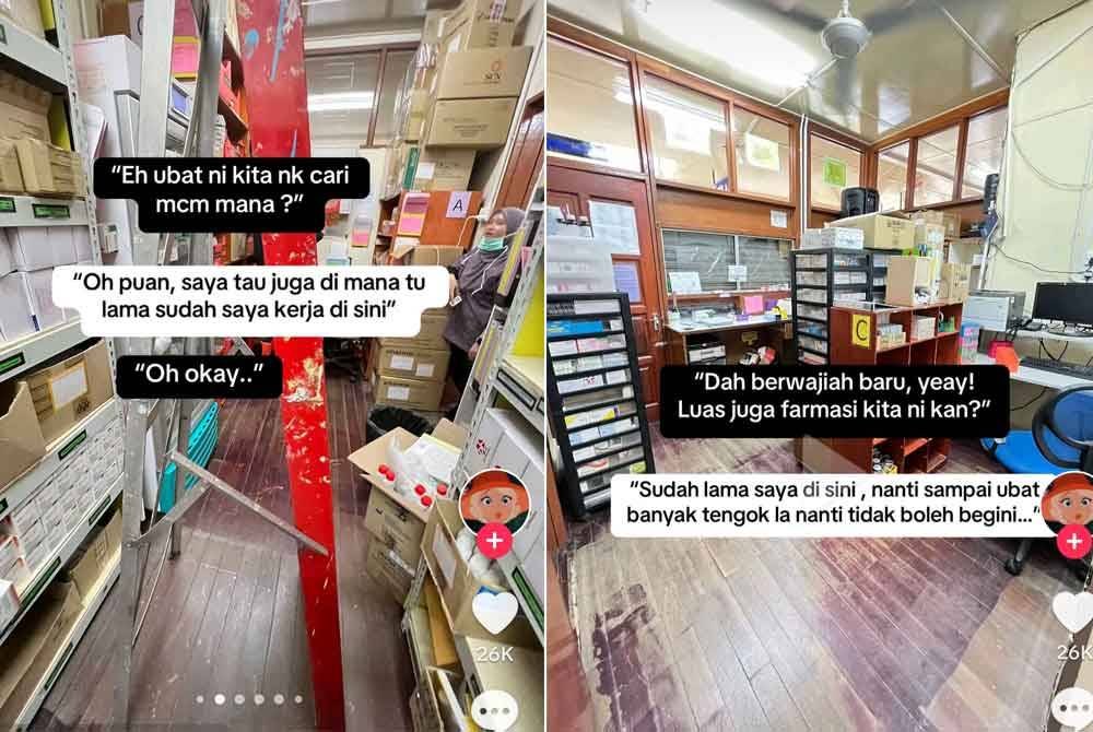 Keadaan sebelum (kiri) dan selepas transformasi klinik dilakukan.