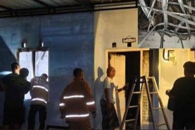 Gara-gara bertengkar dengan isteri, seorang lelaki tergamak membakar rumahnya sendiri. - Foto Agensi